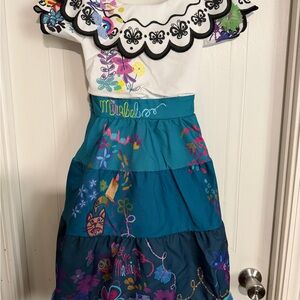 Disney Encanto Mirabel Dress – Colorful Embroidered Costume Dress